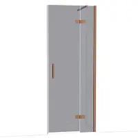 Maxaro Diamond Douchedeur | 80 cm Koper Rookglas Draaideur