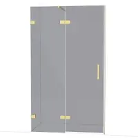 Maxaro Diamond Douchedeur | 120 cm Lichtgoud Rookglas Draaideur