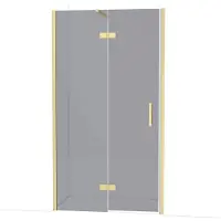 Maxaro Diamond Douchedeur | 110 cm Lichtgoud Rookglas Draaideur