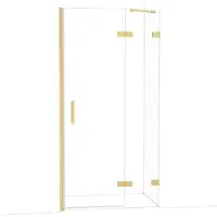 Maxaro Diamond Douchedeur | 100 cm Goud Helder glas Draaideur