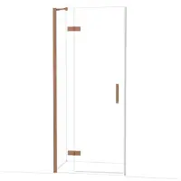 Maxaro Diamond Douchedeur | 90 cm Koper Helder glas Draaideur