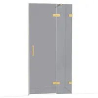 Maxaro Diamond Douchedeur | 100 cm Goud Rookglas Draaideur