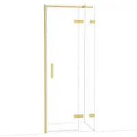 Maxaro Diamond Douchedeur | 80 cm Goud Helder glas Draaideur
