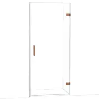 Maxaro Diamond Douchedeur | 90 cm Koper Helder glas Draaideur