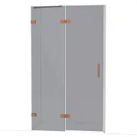 Maxaro Diamond Douchedeur | 120 cm Koper Rookglas Draaideur