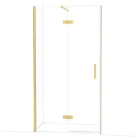 Maxaro Diamond Douchedeur | 110 cm Goud Helder glas Draaideur