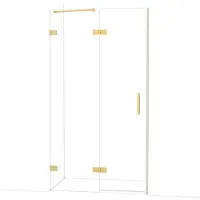Maxaro Diamond Douchedeur | 110 cm Goud Helder glas Draaideur