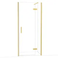 Maxaro Diamond Douchedeur | 90 cm Goud Helder glas Draaideur