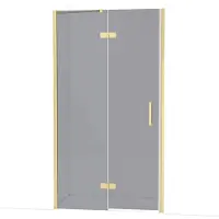 Maxaro Diamond Douchedeur | 110 cm Lichtgoud Rookglas Draaideur