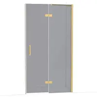 Maxaro Diamond Douchedeur | 110 cm Goud Rookglas Draaideur