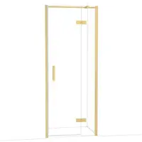 Maxaro Diamond Douchedeur | 80 cm Goud Helder glas Draaideur