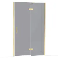 Maxaro Diamond Douchedeur | 120 cm Lichtgoud Rookglas Draaideur