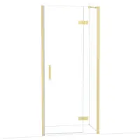 Maxaro Diamond Douchedeur | 90 cm Lichtgoud Helder glas Draaideur
