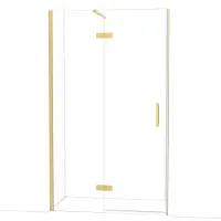 Maxaro Diamond Douchedeur | 120 cm Goud Helder glas Draaideur