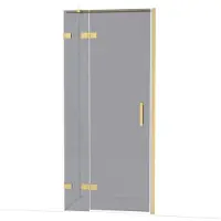 Maxaro Diamond Douchedeur | 90 cm Goud Rookglas Draaideur