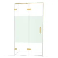 Maxaro Diamond Douchedeur | 110 cm Goud Helder met matte strook Draaideur