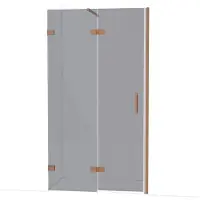 Maxaro Diamond Douchedeur | 110 cm Koper Rookglas Draaideur