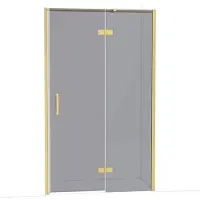 Maxaro Diamond Douchedeur | 120 cm Goud Rookglas Draaideur
