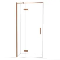 Maxaro Diamond Douchedeur | 100 cm Koper Helder glas Draaideur