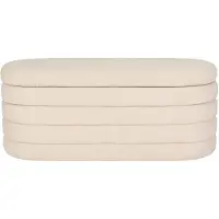 Housecraft living Bankje Ostanli bouclé | polyester beige 114x47x43 cm hockers | NADUVI