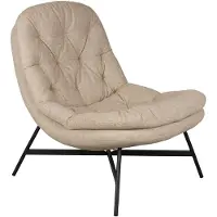 Housecraft living Fauteuil Karapin | polyester beige 93x89.5x75 cm fauteuils | NADUVI