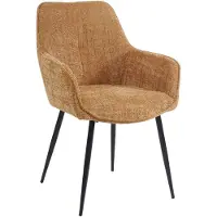 Housecraft living Eetkamerstoel Irilyas set van 2 | polyester oranje 60x85.5x58 cm eetkamerstoelen | NADUVI