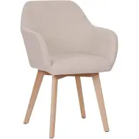 Housecraft living Eetkamerstoel Tanir set van 2 | polyester wit 58x87x55 cm eetkamerstoelen | NADUVI
