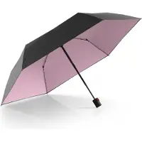 Knirps U.200 Ultra Light Duomatic Paraplu UV Protection black with rosé coating