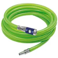 RIEGLER Slangenset slang d.15x9mm l.10m PVC stof lichtgevend groen veiligheidskoppeling/grommet NW7.4