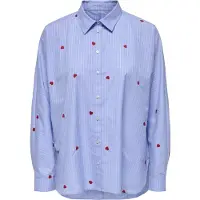 ONLY Blouse 'ONLNew Lina Grace' lichtblauw / rood / wit