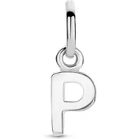 The Jewelry Collection Zilver Gerhodineerde Hanger letter P 1333756