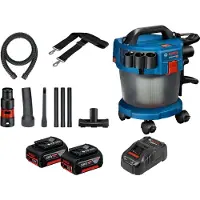 Bosch Accu Stofzuiger GAS 18V-10 L / 2x 4,0 Ah Accu + Lader incl. Accessoire-set 14-delig