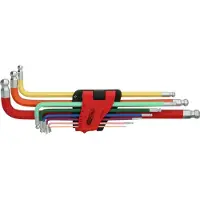 Ks Tools 151.3222 Inbus Haakse schroevendraaierset 1.5 mm, 2 mm, 2.5 mm, 3 mm, 4 mm, 5 mm, 6 mm, 8 mm, 10 mm 9-delig