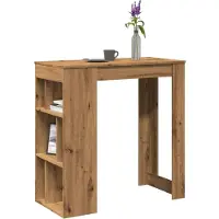 vidaXL Bartafel met rekken 102x50x103,5 cm hout artisanaal eikenkleur