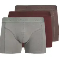 Jack & Jones Boxershorts 'JACOrdinary' bruin / lichtgrijs / donkerrood