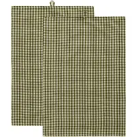 Decotique Oliva Theedoek 50x70 Cm Pak Van 2 Olijfgroen - Keukenhanddoeken Katoen Olive - 421696