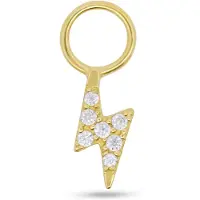 New Bling - 9NBG-O155 - 14K goud – Oorbelhanger - per stuk – Bliksem – Zirkonia