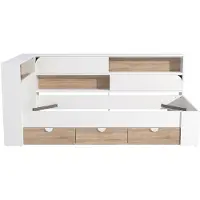 Vente-unique Bedframe hout natuurlijk licht 90 x 190 cm