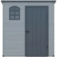 Vente-unique Tuinschuur van grijze of antracietkleurige hars - NERIO - 2,12 m?