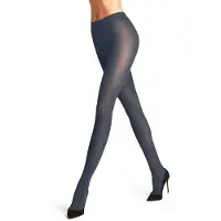 Falke Pure Matt eenkleurig materiaal ondoorzichtig 50 DEN panty dames blauw - maat S