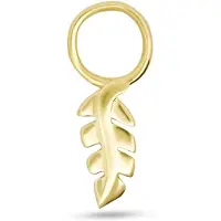 New Bling - 9NBG-O137 - 14K goud – Oorbelhanger - per stuk – Blad – 7x2.3mm