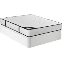 Vente-unique Set 160 x 200 cm bedbodem met opbergruimte, kleur wit + pocketveringmatras 7 zones en traagschuim dikte 22cm - LUREAN van YSMÉE