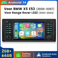 Hexinex Quad-Core autoradio Geschikt voor BMW E53 X5 E39 - Draadloos CarPlay, Android Auto, multimediaspeler, Android 15, 2GB+64GB