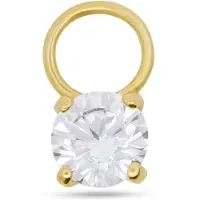 New Bling - 9NBG-O108 - 14K goud – Oorbelhanger - per stuk – Met Zirkonia