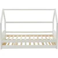 Vente-unique Hutbed hout wit 90 x 190 cm