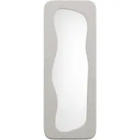 OZAIA Organische spiegel van boucléstof - L60 x H160 cm - Ivoorwit - HAIMEI