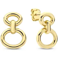 New Bling - 9NBG-0880 - 14K geelgouden Oorbellen – Cirkels – Dames Oorbellen