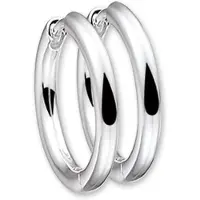 The Jewelry Collection Zilver Gerhodineerde Klapoorringen rond 1329579