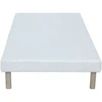 Vente-unique [NEW VERSION]Decoratieve gewatteerde bedbodem 90 x 190 cm 9 latten - Wit - ASTHENIS van YSMÉE