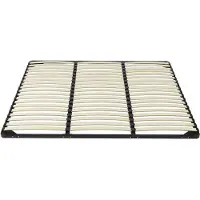 Vente-unique Bedbodem met lattenbodem 200 x 200 cm - 3 x 19 latten - Zonder poten - Zwart - KALISTA van YSMÉE